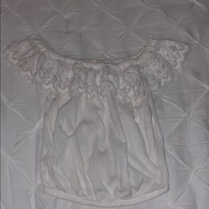 Cropped off the shoulder top